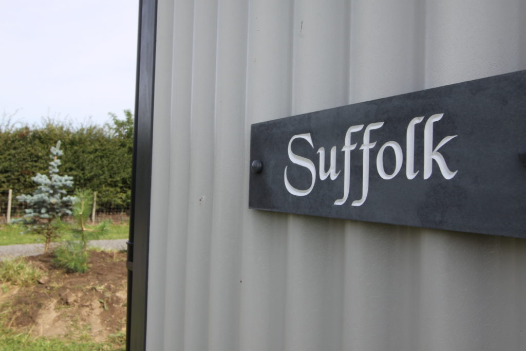 Suffolk Hut sign